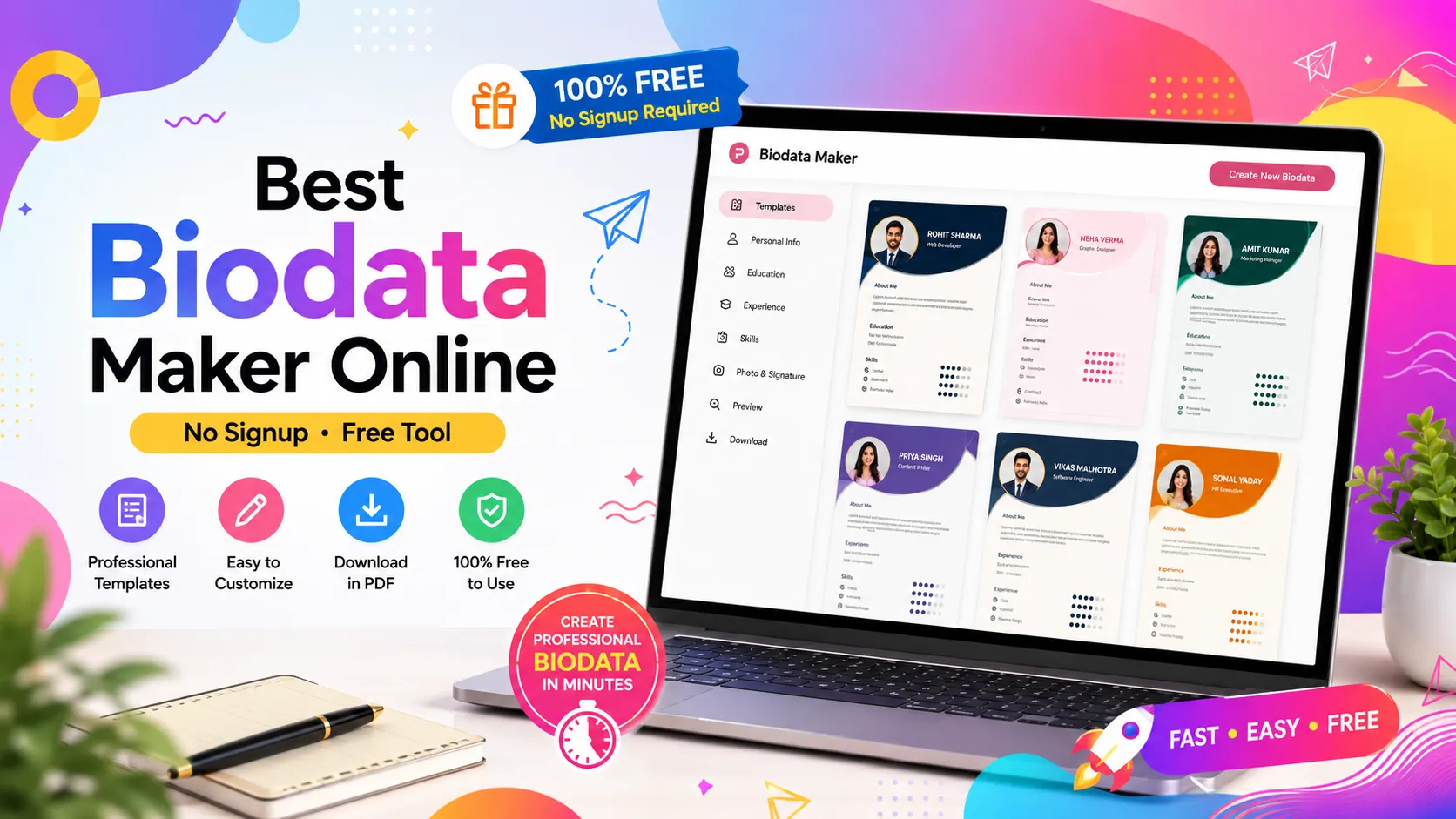 Best Biodata Maker Online – No Signup Free Tool
