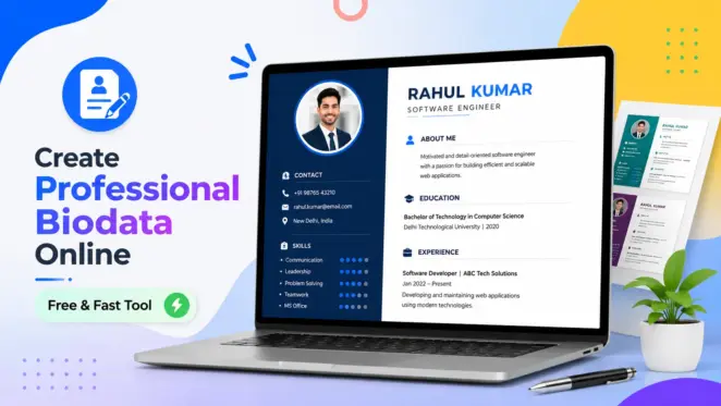 Create Professional Biodata Online – Free & Fast Tool